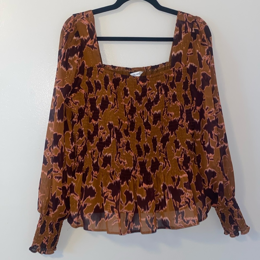 Nine West Square Neck Blouse